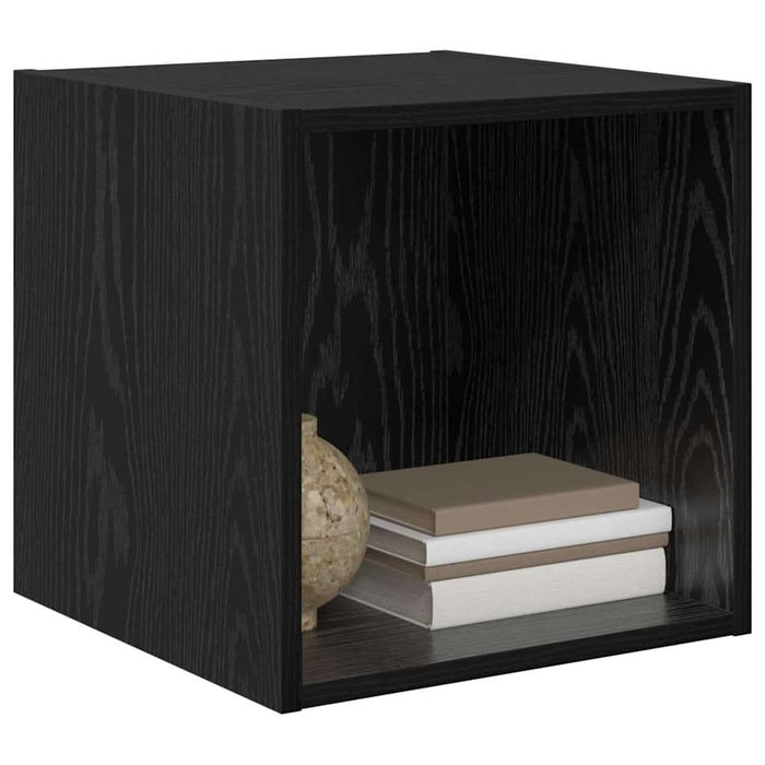 Dulap de perete cu raft 2 pcs Stejar Negru 37 x 37 x 37 cm - WALTI WALTI