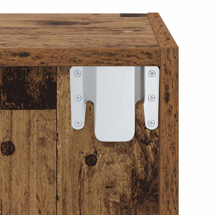 Dulap TV Pe perete Lemn vechi 37 x 37 x 72 cm Lemn compozit - WALTI WALTI