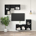 Dulap TV Pe perete Stejar negru 37 x 37 x 72 cm Lemn compozit - WALTI WALTI