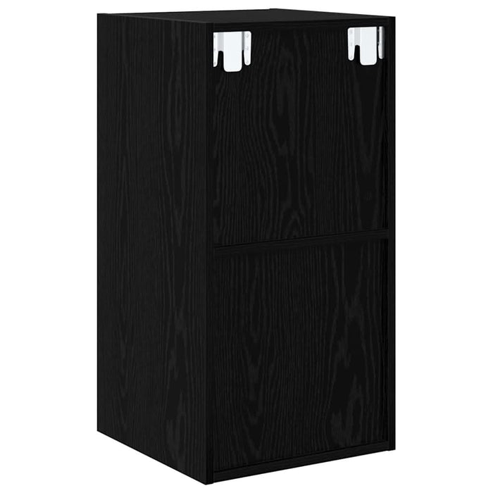 Dulap TV Pe perete Stejar negru 37 x 37 x 72 cm Lemn compozit - WALTI WALTI