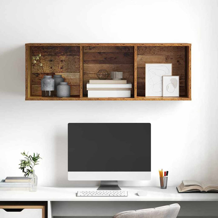 Dulap TV Pe perete Lemn vechi 37 x 37 x 107 cm Lemn compozit - WALTI WALTI