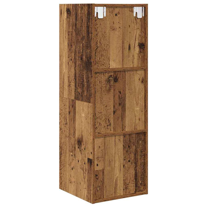Dulap TV Pe perete Lemn vechi 37 x 37 x 107 cm Lemn compozit - WALTI WALTI