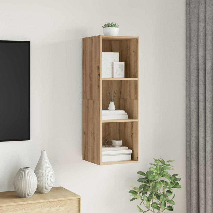 Dulap TV stejar artizanal 37 x 37 x 107 cm Lemn compozit - WALTI WALTI
