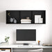 Dulap TV Pe perete Stejar negru 37 x 37 x 107 cm Lemn compozit - WALTI WALTI