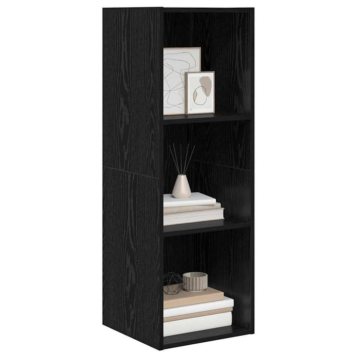 Dulap TV Pe perete Stejar negru 37 x 37 x 107 cm Lemn compozit - WALTI WALTI