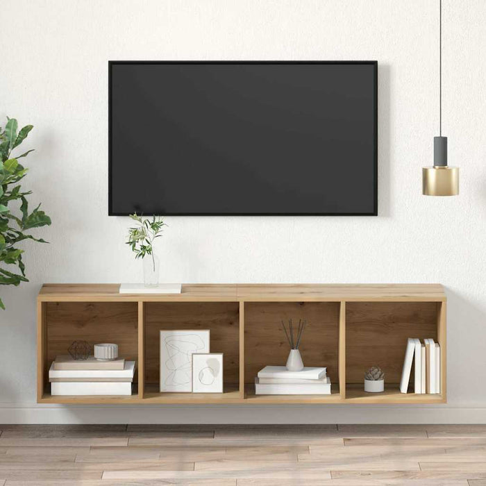 Dulap TV stejar artizanal 37 x 37 x 142.5 cm Lemn compozit - WALTI WALTI