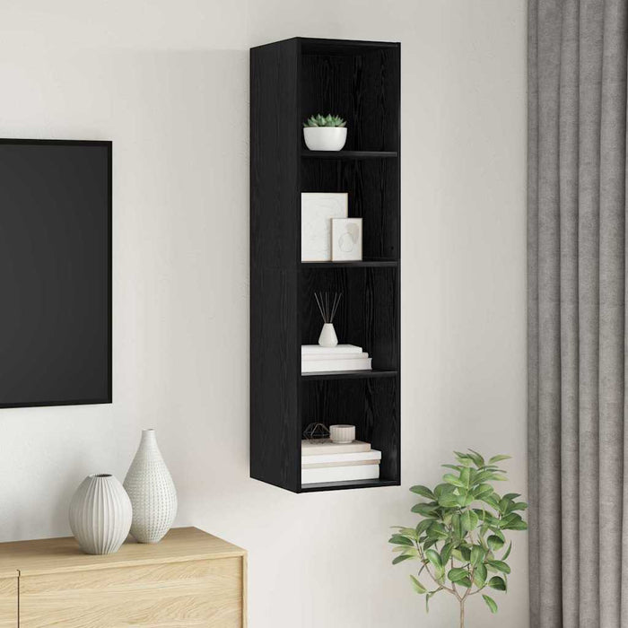 Dulap TV Stejar negru 37 x 37 x 142.5 cm Lemn compozit - WALTI WALTI