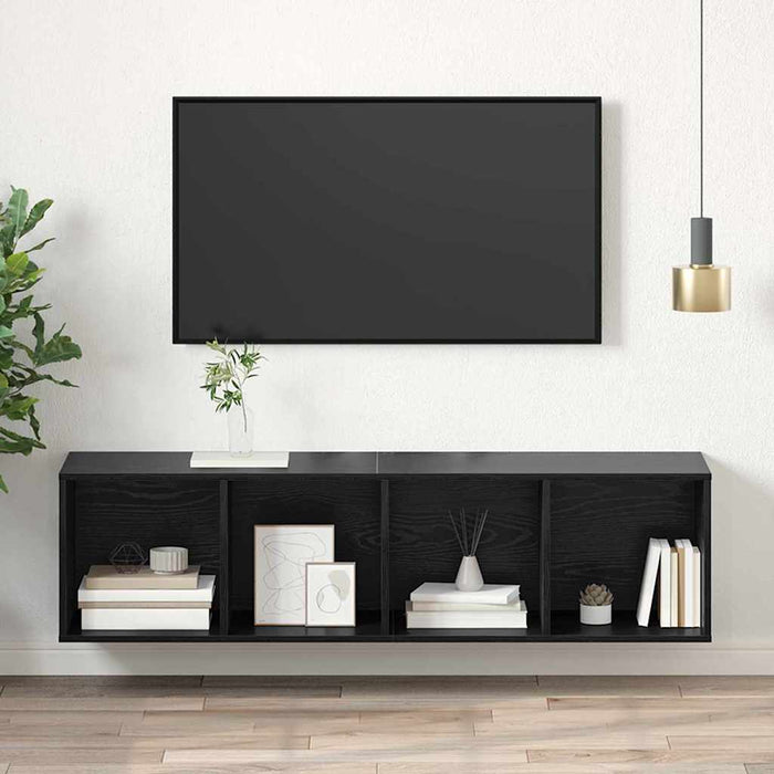 Dulap TV Stejar negru 37 x 37 x 142.5 cm Lemn compozit - WALTI WALTI