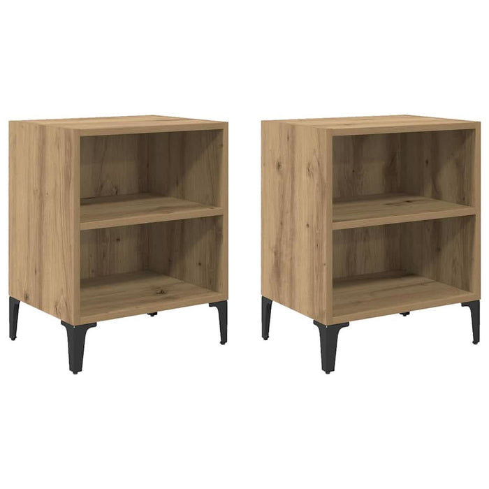 Dulap de noapte 2 pcs Stejar Artizanal 40 x 30 x 50 cm - WALTI WALTI