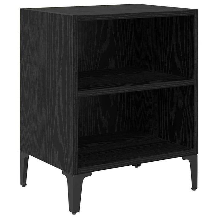 Dulap de noapte Stejar Negru 40 x 30 x 50 cm Lemn compozit - WALTI WALTI