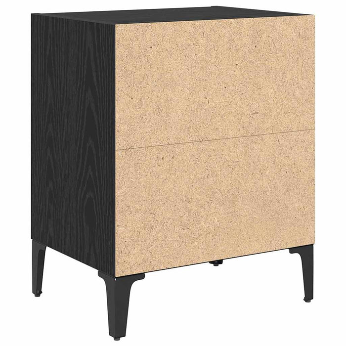 Dulap de noapte Stejar Negru 40 x 30 x 50 cm Lemn compozit - WALTI WALTI