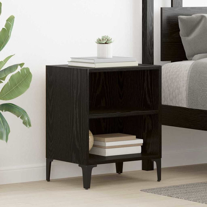 Dulap de noapte 2 pcs Stejar Negru 40 x 30 x 50 cm - WALTI WALTI