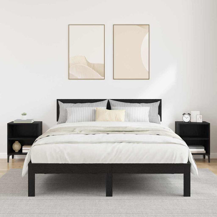 Dulap de noapte 2 pcs Stejar Negru 40 x 30 x 50 cm - WALTI WALTI