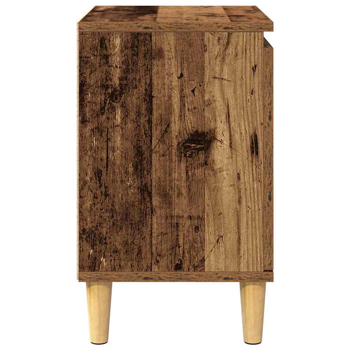 Dulap de noapte Lemn vechi 40 x 30 x 50 cm Lemn compozit - WALTI WALTI