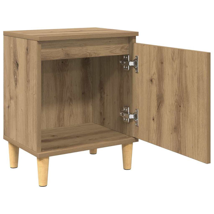 Dulap de noapte Stejar Artizanal 40 x 30 x 50 cm Lemn compozit - WALTI WALTI