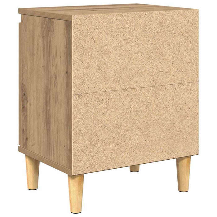 Dulap de noapte Stejar Artizanal 40 x 30 x 50 cm Lemn compozit - WALTI WALTI