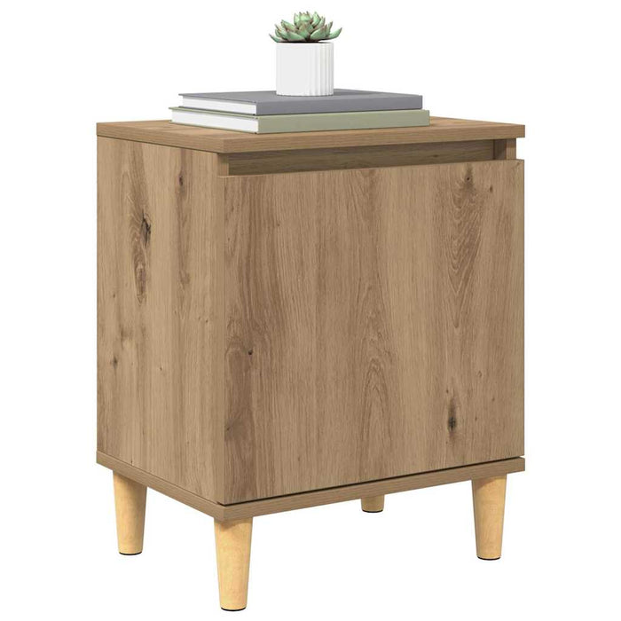 Dulap de noapte Stejar Artizanal 40 x 30 x 50 cm Lemn compozit - WALTI WALTI