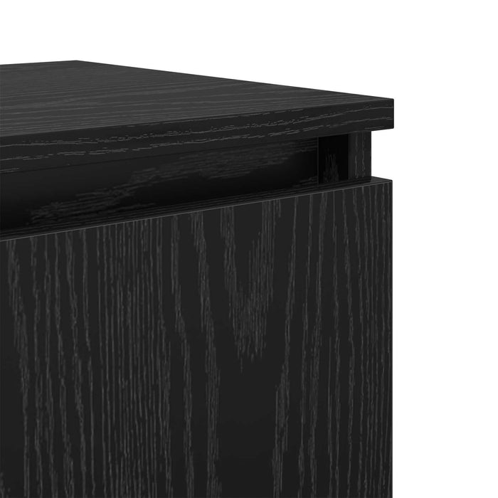 Dulap de noapte Stejar Negru 40 x 30 x 50 cm Lemn compozit - WALTI WALTI
