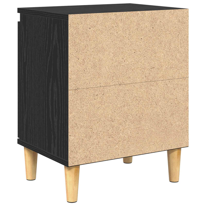Dulap de noapte Stejar Negru 40 x 30 x 50 cm Lemn compozit - WALTI WALTI