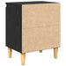 Dulap de noapte Stejar Negru 40 x 30 x 50 cm Lemn compozit - WALTI WALTI