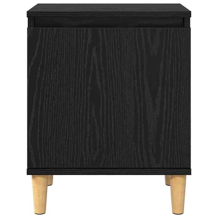 Dulap de noapte Stejar Negru 40 x 30 x 50 cm Lemn compozit - WALTI WALTI