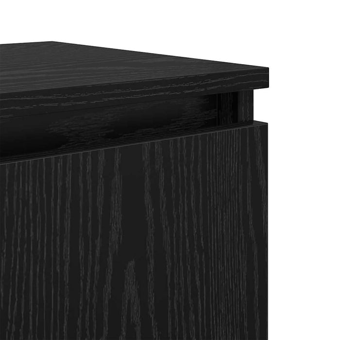 Dulap de noapte Stejar Negru 40 x 30 x 50 cm Lemn compozit - WALTI WALTI