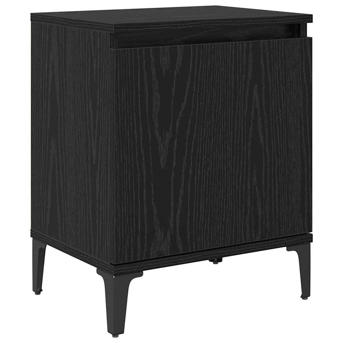 Dulap de noapte Stejar Negru 40 x 30 x 50 cm Lemn compozit - WALTI WALTI