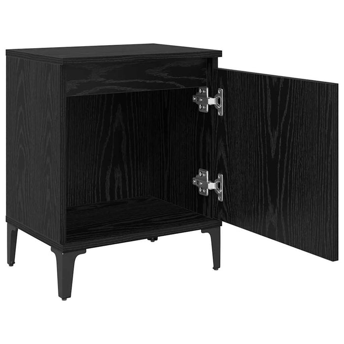 Dulap de noapte Stejar Negru 40 x 30 x 50 cm Lemn compozit - WALTI WALTI