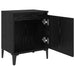 Dulap de noapte Stejar Negru 40 x 30 x 50 cm Lemn compozit - WALTI WALTI