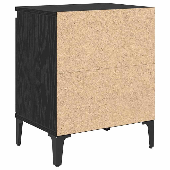 Dulap de noapte Stejar Negru 40 x 30 x 50 cm Lemn compozit - WALTI WALTI