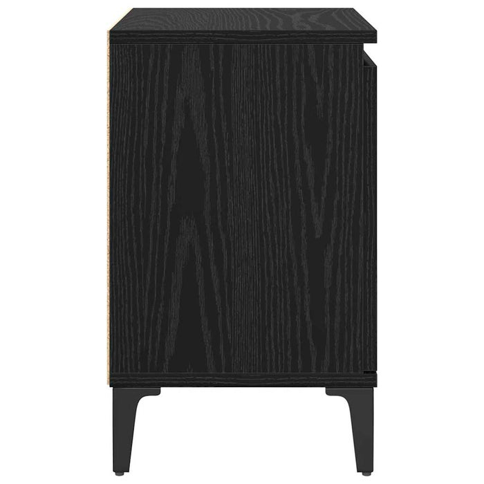 Dulap de noapte Stejar Negru 40 x 30 x 50 cm Lemn compozit - WALTI WALTI