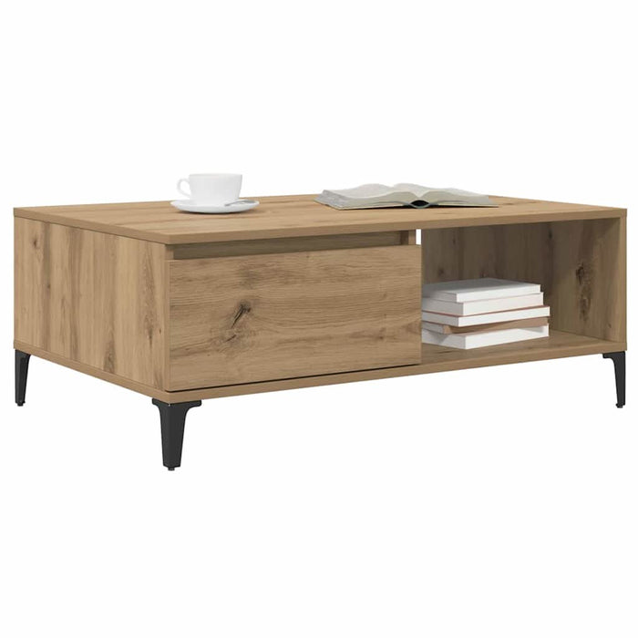 Masă de cafea stejar artizanal 90 x 60 x 35 cm Lemn compozit - WALTI WALTI
