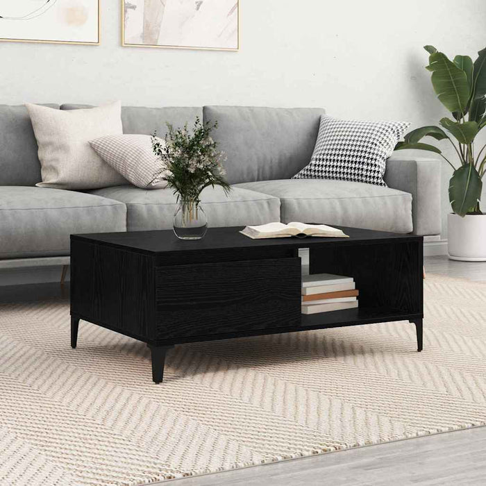 Masă de cafea Stejar negru 90 x 60 x 35 cm Lemn compozit - WALTI WALTI