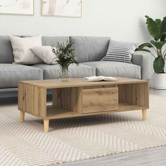 Masă de cafea stejar artizanal 103.5 x 60 x 35 cm Lemn compozit - WALTI WALTI