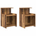Dulap de noapte 2 pcs Lemn vechi 40 x 35 x 60 cm Lemn compozit - WALTI WALTI