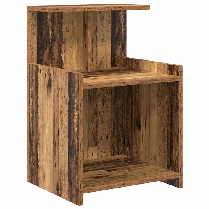 Dulap de noapte 2 pcs Lemn vechi 40 x 35 x 60 cm Lemn compozit - WALTI WALTI