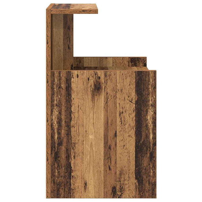 Dulap de noapte 2 pcs Lemn vechi 40 x 35 x 60 cm Lemn compozit - WALTI WALTI
