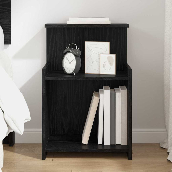 Dulap de noapte Stejar Negru 40 x 35 x 60 cm Lemn compozit - WALTI WALTI