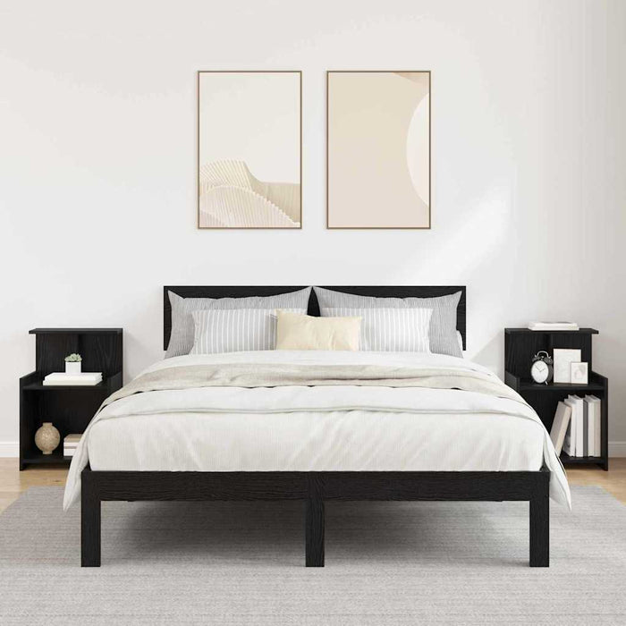 Dulap de noapte 2 pcs Stejar Negru 40 x 35 x 60 cm - WALTI WALTI