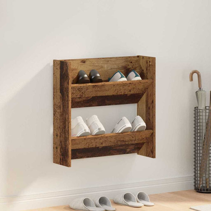 Dulap pentru pantofi Lemn vechi 60 x 18 x 60 cm Lemn compozit - WALTI WALTI