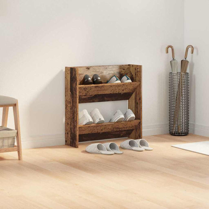 Dulap pentru pantofi Lemn vechi 60 x 18 x 60 cm Lemn compozit - WALTI WALTI