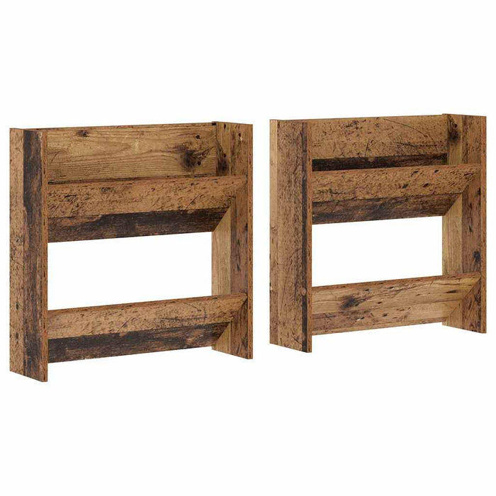 Dulap pentru pantofi cu raft 2 pcs Lemn vechi 60 x 18 x 60 cm - WALTI WALTI