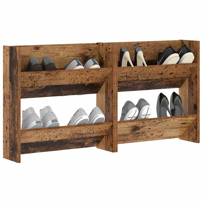 Dulap pentru pantofi cu raft 2 pcs Lemn vechi 60 x 18 x 60 cm - WALTI WALTI