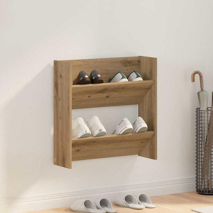 Dulap pentru pantofi cu raft Stejar Artizanal 60 x 18 x 60 cm - WALTI WALTI