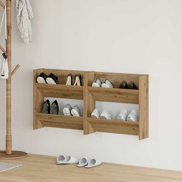 Dulap pentru pantofi 2 pcs Stejar Artizanal 60 x 18 x 60 cm - WALTI WALTI