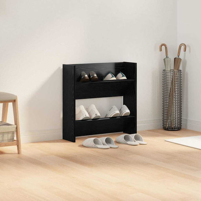 Dulap pentru pantofi Stejar Negru 60 x 18 x 60 cm Lemn compozit - WALTI WALTI