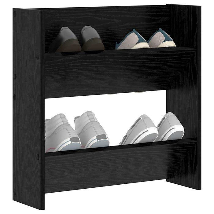 Dulap pentru pantofi Stejar Negru 60 x 18 x 60 cm Lemn compozit - WALTI WALTI