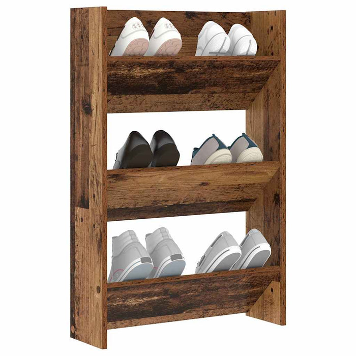 Dulap pentru pantofi Lemn vechi 60 x 18 x 90 cm Lemn compozit - WALTI WALTI