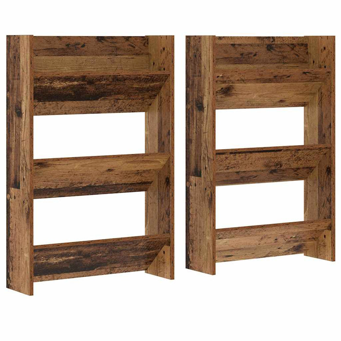 Dulap pentru pantofi cu raft 2 pcs Lemn vechi 60 x 18 x 90 cm - WALTI WALTI