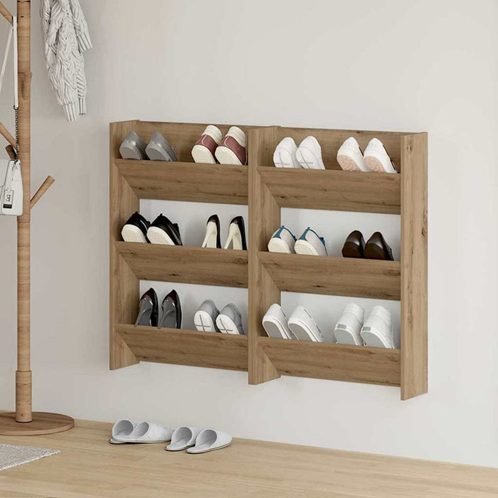 Dulap pentru pantofi 2 pcs Stejar Artizanal 60 x 18 x 90 cm - WALTI WALTI